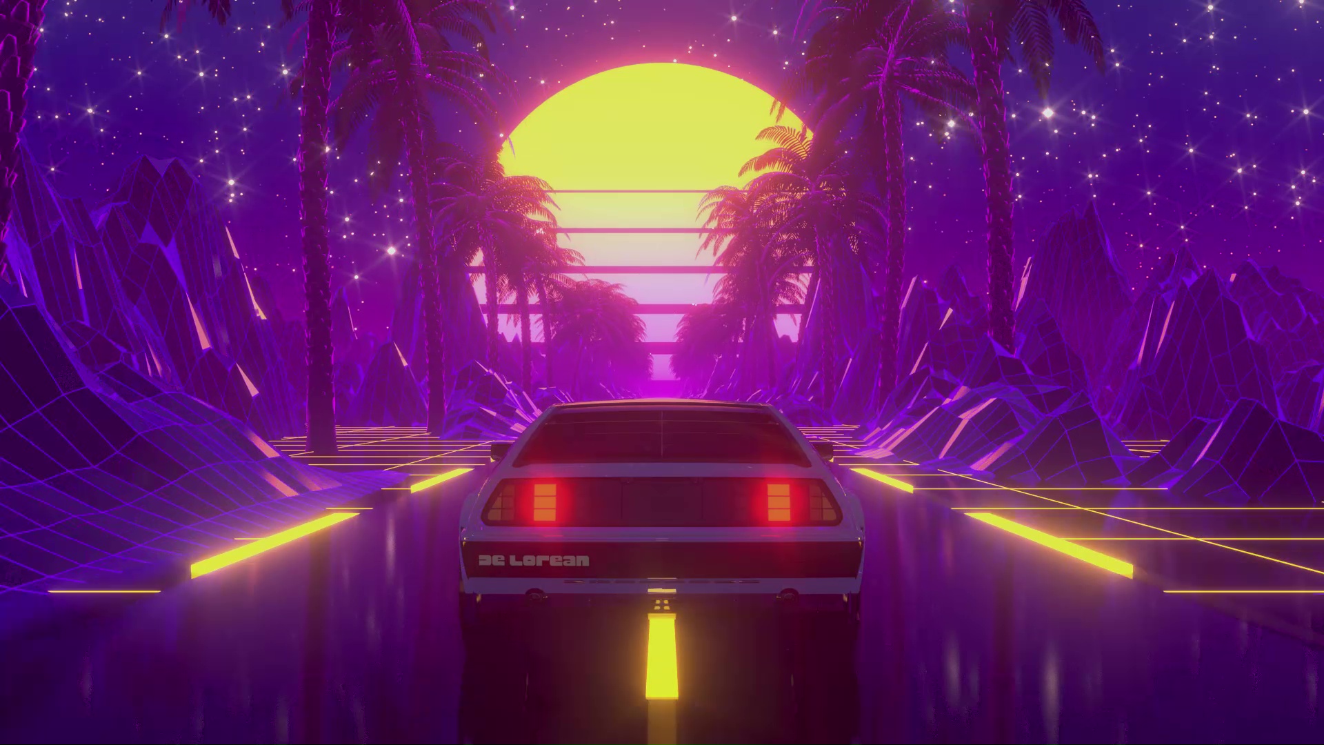 Delorean By VISUALDON loop Live Wallpaper Live Wallpaper
