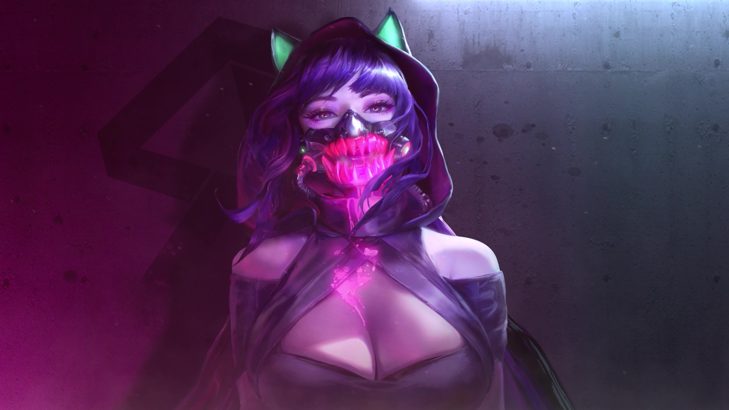 cyberpunk girl Live Wallpaper - free download