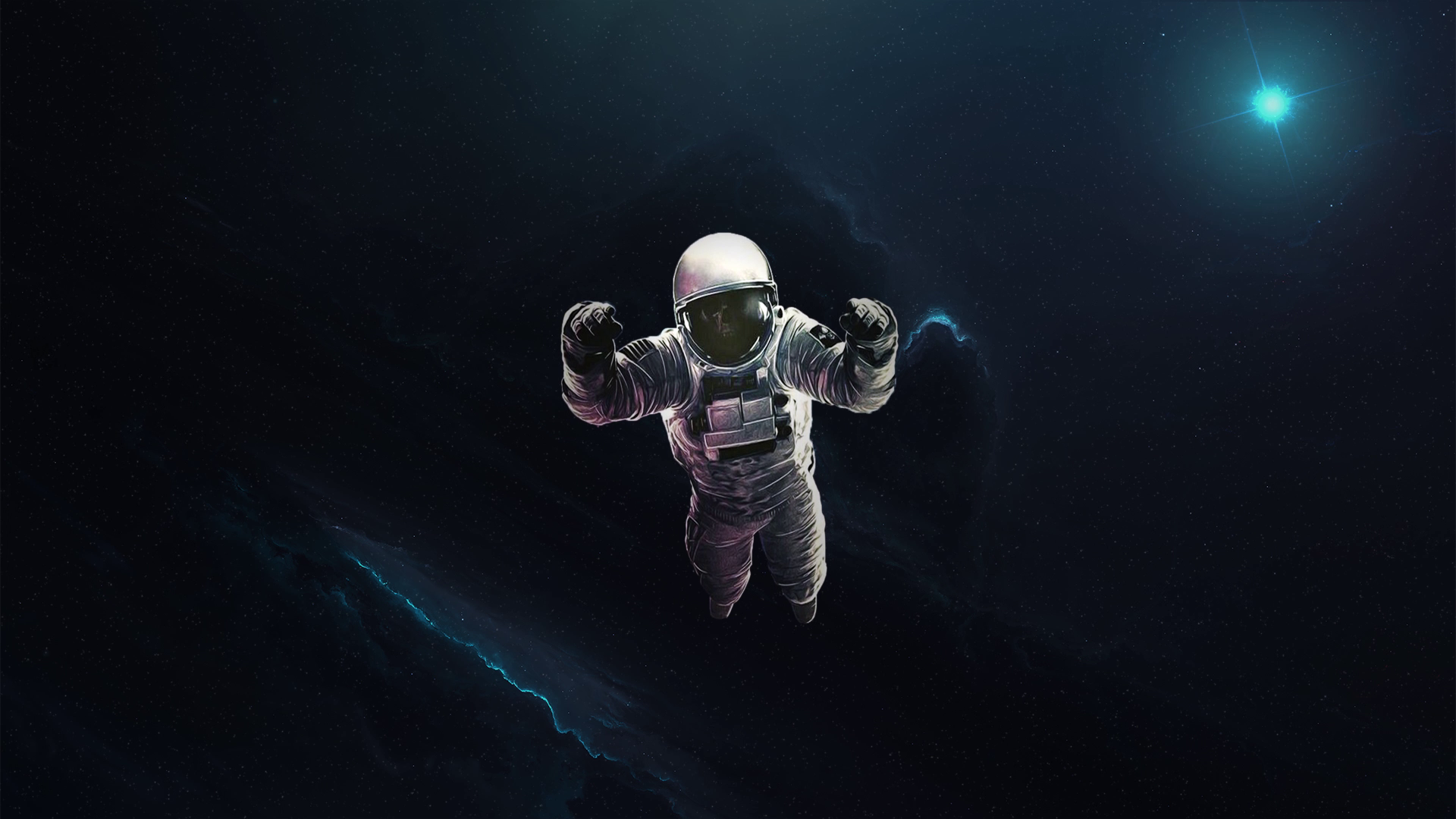 Floating in space живые обои