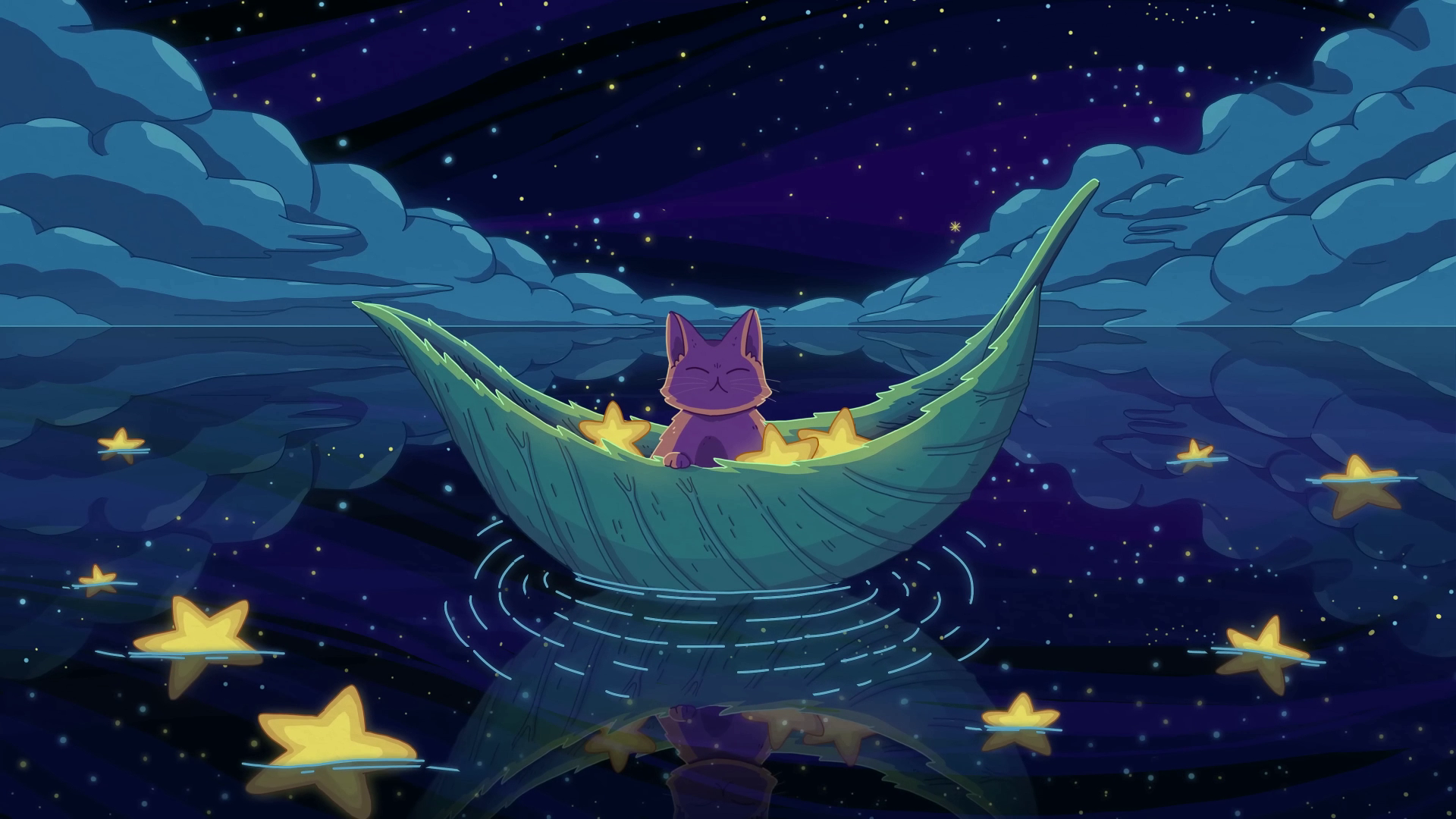Cat The Night Sky Live Wallpaper - Live Wallpaper