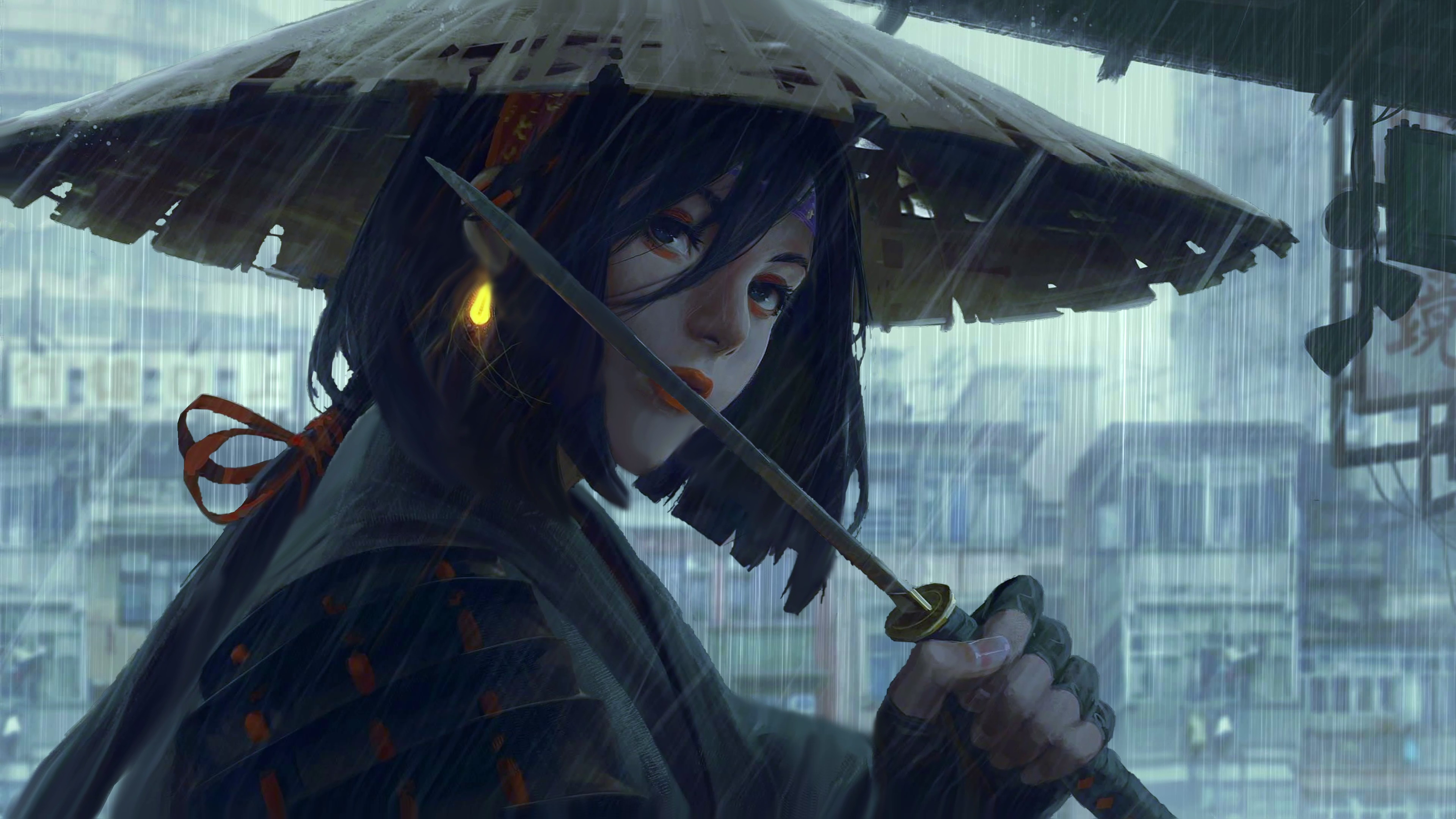 Anime Rain Forbearance Live Wallpaper - Live Wallpaper